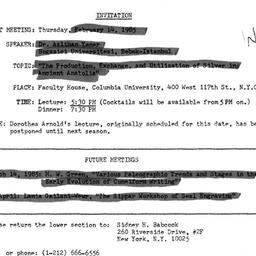 Announcements, 1985-02-14. ...