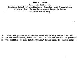 Speaker's paper, 1992-0...