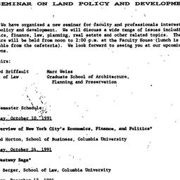 Schedules, Land Policy and ...