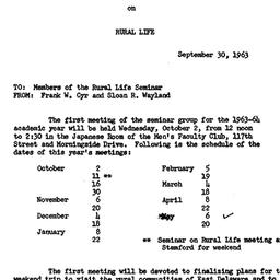 Announcements, 1963-09-30. ...