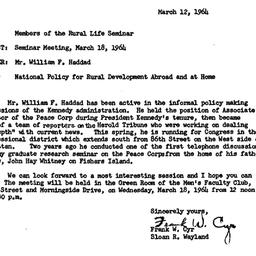 Announcements, 1964-03-12. ...