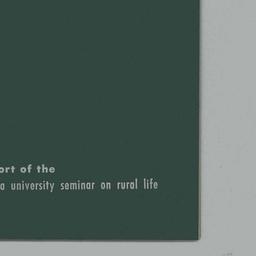 Related publication, Rural ...