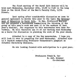 Announcements, 1953-09-24. ...