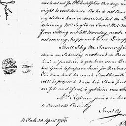 [Document, 1766 April 30]