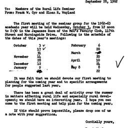 Announcements, 1962-09-28. ...