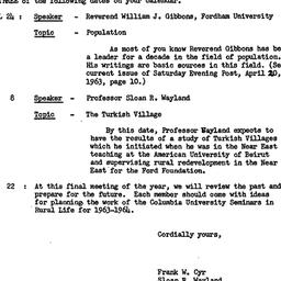 Announcements, 1963-04-19. ...