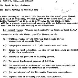 Announcements, 1960-09-29. ...
