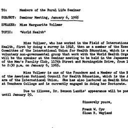 Announcements, 1965-01-04. ...