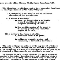 Minutes, 1958-05-07. Rural ...