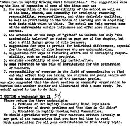 Minutes, 1958-05-14. Rural ...