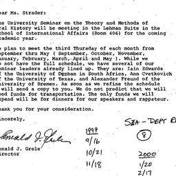 Correspondence, 2000-07-06....