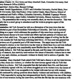 Minutes, 1999-04-15. Oral H...
