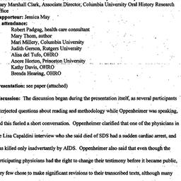 Minutes, 1998-12-17. Oral H...