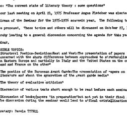 Announcements, 1975-10-27. ...