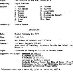 Minutes, 1976-02-02. The Th...
