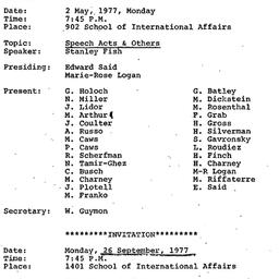 Minutes, 1976-05-02. The Th...
