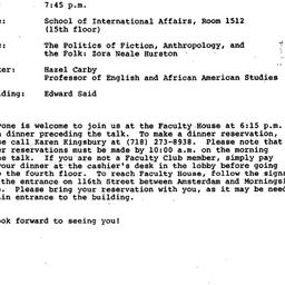 Announcements, 1990-03-05. ...