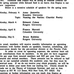 Announcements, 1991-02-04. ...