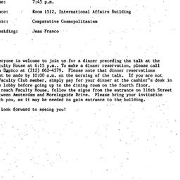 Announcements, 1991-05-06. ...