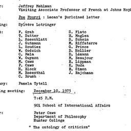 Minutes, 1973-11-12. The Th...