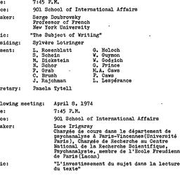 Minutes, 1974-03-25. The Th...