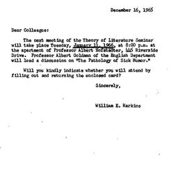 Announcements, 1965-12-16. ...