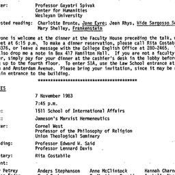 Announcements, 1983-12-05. ...