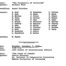 Minutes, 1976-11-08. The Th...