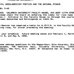 Announcements, 1992-12-07. ...