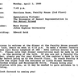 Announcements, 1989-04-03. ...