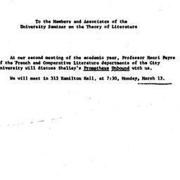Announcements, 1972-03-13. ...