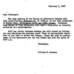 Announcements, 1965-02-08. ...