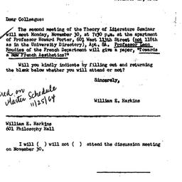 Announcements, 1964-11-12. ...