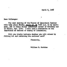 Announcements, 1965-04-06. ...
