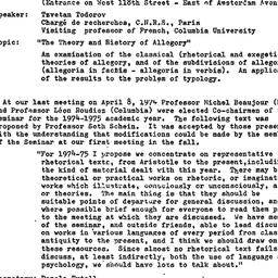 Announcements, 1974-10-14. ...