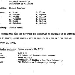 Minutes, 1974-12-09. The Th...