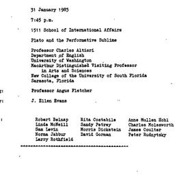 Minutes, 1983-01-31. The Th...