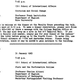 Announcements, 1983-03-28. ...