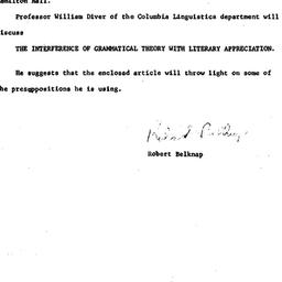 Announcements, 1973-02-05. ...