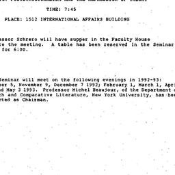 Announcements, 1992-05-04. ...
