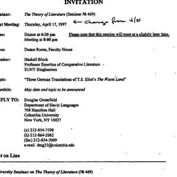 Announcements, 1997-03-25. ...