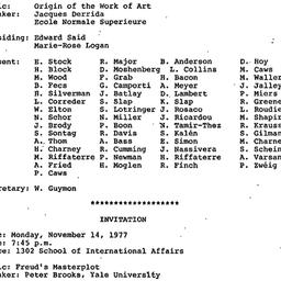 Announcements, 1977-11-08. ...