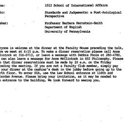 Announcements, 1984-12-03. ...