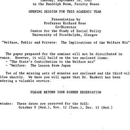 Announcements, 1985-09-10. ...