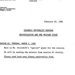 Announcements, 1985-03-05. ...