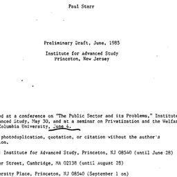 Speaker's paper, 1985-0...