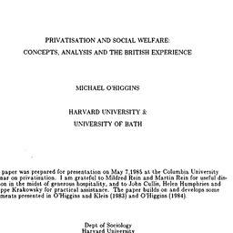 Speaker's paper, 1985-0...