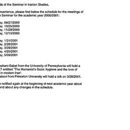 Announcements, 2001-06-21. ...