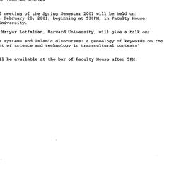 Announcements, 2001-02-28. ...