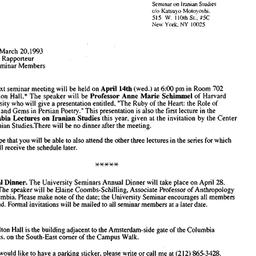 Announcements, 1993-04-14. ...